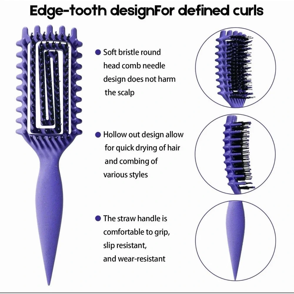 Curly Hair Brush Candybrush Curl Defining Brush for Detangling Shaping and De...